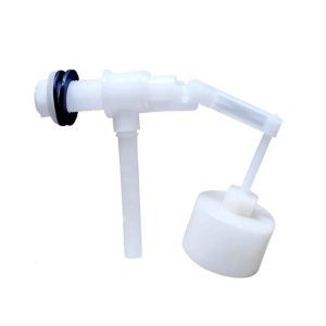 Plastic PVC Ball Cock Float Valve Set With Ball - Durable Water Float Ballcock Valve For Flush Tank, Toilet Accessory For Home(White) 1 Pc