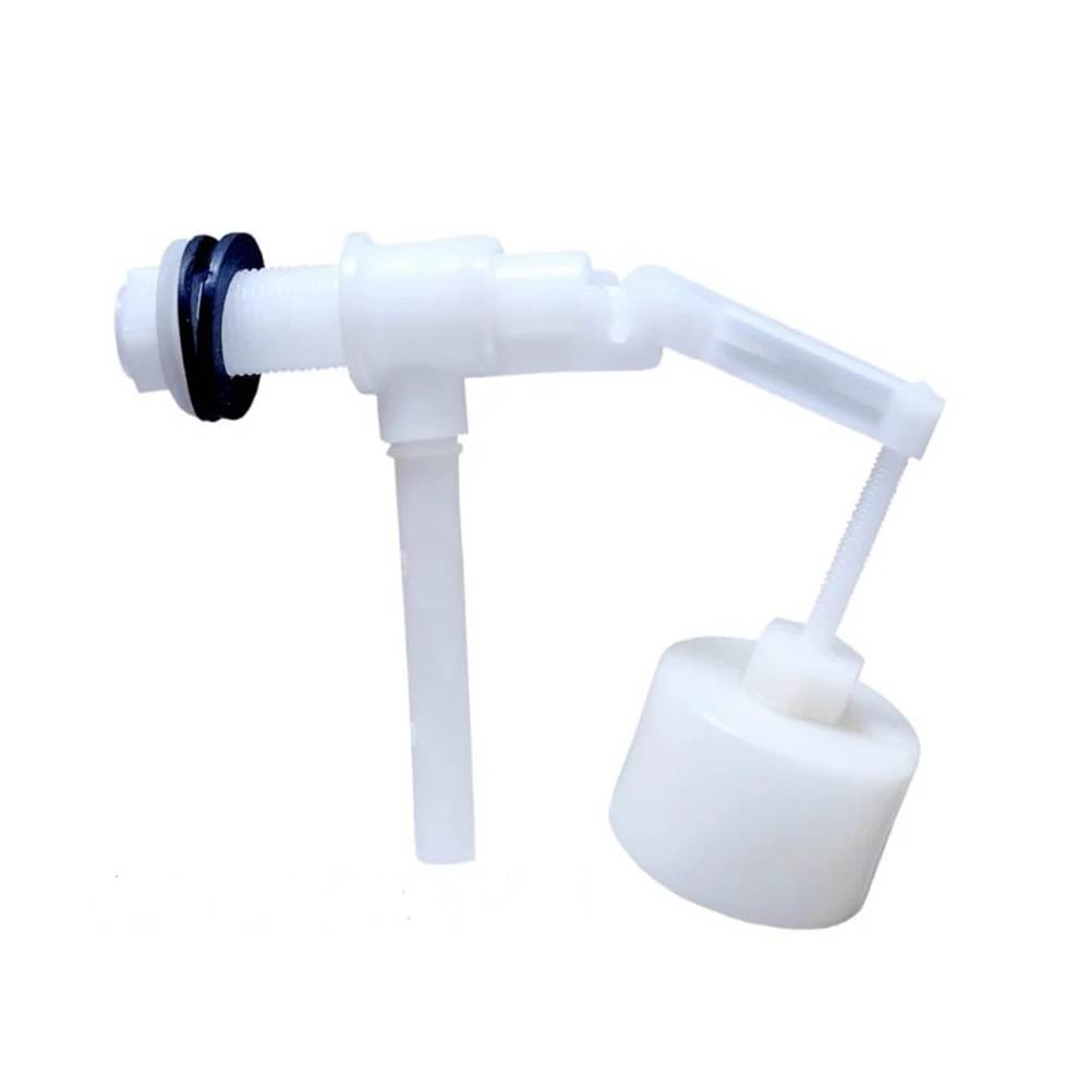 Plastic PVC Ball Cock Float Valve Set With Ball - Durable Water Float Ballcock Valve For Flush Tank, Toilet Accessory For Home(White) 1 Pc