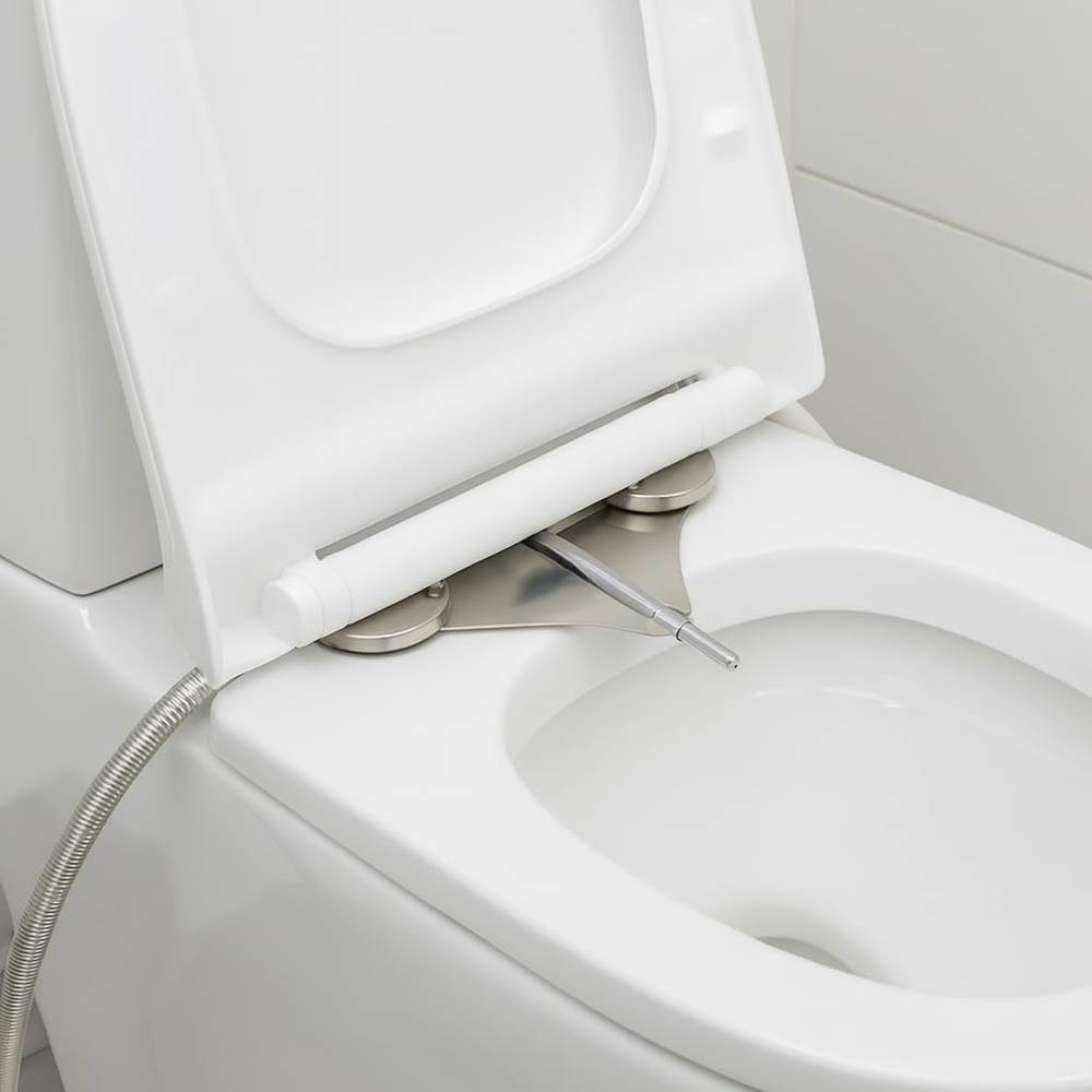 Bathfix Stainless Steel Butterfly Jet Spray Set for Toilet Heavy PVC Hose, Hands-Free Operation with Mounting Bracket Pack of 1 - Image 4