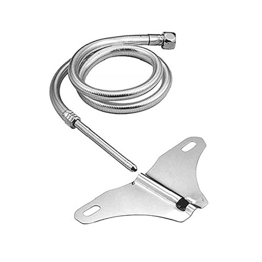 Bathfix Stainless Steel Butterfly Jet Spray Set for Toilet Heavy PVC Hose, Hands-Free Operation with Mounting Bracket Pack of 1